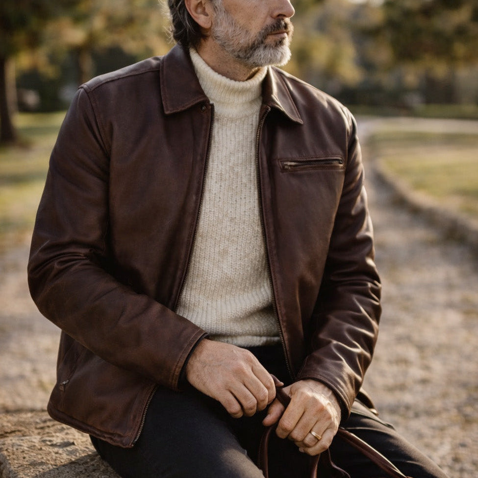Glenwood Leather Driving Jacket